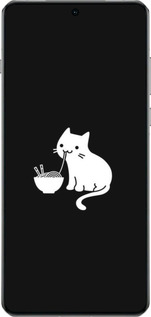 TPU чехол С милым котом на черном фоне для OnePlus 13 5G - 6528b-3875 изображение 