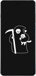 TPU чехол Минималистичный арт: смерть и кошка для OnePlus 13 5G - 6529b-3875 изображение 