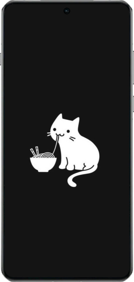 TPU чехол С милым котом на черном фоне для OnePlus 13 5G - 6528b-3875 изображение 