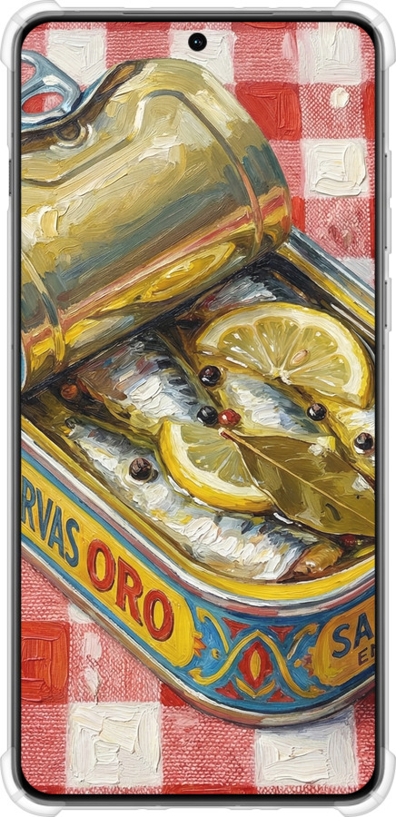 Силикон с усиленными углами чехол Vintage Sardine Tin Phone для OnePlus 13 5G - 6772sp-3875 изображение 