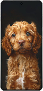 Силіконовий чехол Cocker spaniel на чорному фоні для OnePlus 13 5G - 6137u-3875 изображение 
