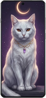 Силиконовый чехол Mystic White Cat Gothic Dark Purple Gold для OnePlus 13 5G - 6805u-3875 изображение 