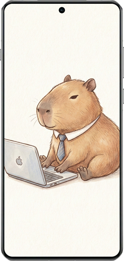 Силіконовий чехол Funny Capybara CEO Working для OnePlus 13 5G - 6777u-3875 изображение 