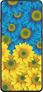 TPU чехол Жёлто-голубые цветы для OnePlus 13R 5G - 1048b-3922 изображение 
