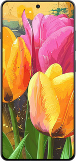 TPU чехол Нарисованные тюльпаны для OnePlus 13R 5G - 5990b-3922 изображение 