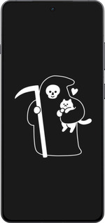 TPU чехол Мінімалістичний арт: смерть та кішка для OnePlus 13R 5G - 6529b-3922 изображение 