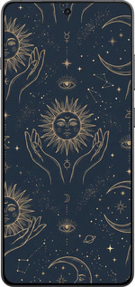 TPU чехол Celestial Harmony: Sun & Moon Gold Mystic Pattern для OnePlus 13R 5G - 6778b-3922 изображение 