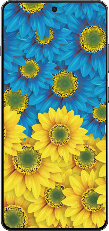 TPU чехол Жёлто-голубые цветы для OnePlus 13R 5G - 1048b-3922 изображение 