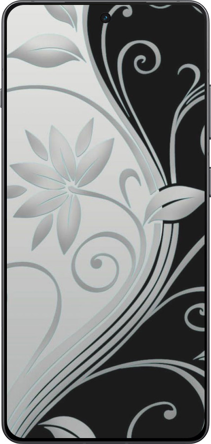 TPU чехол Цветы на чёрно-белом фоне для OnePlus 13R 5G - 840b-3922 изображение 