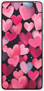Силикон с усиленными углами чехол Сердечки 4 для OnePlus Ace 5 - 5662sp-4087 изображение 