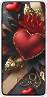 Силикон с усиленными углами чехол Сердечки v2 для OnePlus Ace 5 - 5832sp-4087 изображение 