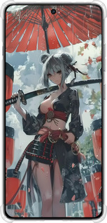 Силикон с усиленными углами чехол Гейша-воин для OnePlus Ace 5 - 6124sp-4087 изображение 