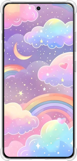 Силикон с усиленными углами чехол Облака и радуга для OnePlus Ace 5 - 6312sp-4087 изображение 