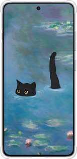 Силикон с усиленными углами чехол С изображением кота и водяной лилии Monet для OnePlus Ace 5 - 6519sp-4087 изображение 