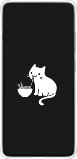 Силикон с усиленными углами чехол С милым котом на черном фоне для OnePlus Ace 5 - 6528sp-4087 изображение 