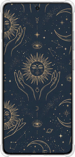Силикон с усиленными углами чехол Celestial Harmony: Sun & Moon Gold Mystic Pattern для OnePlus Ace 5 - 6778sp-4087 изображение 