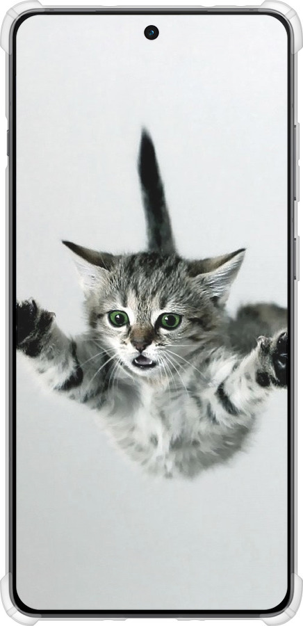 Силикон с усиленными углами чехол Летящий котёнок для OnePlus Ace 5 - 2322sp-4087 изображение 