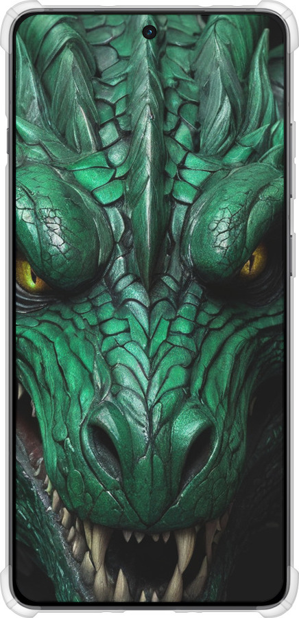 Силикон с усиленными углами чехол Зелёный дракон v2 для OnePlus Ace 5 - 5817sp-4087 изображение 