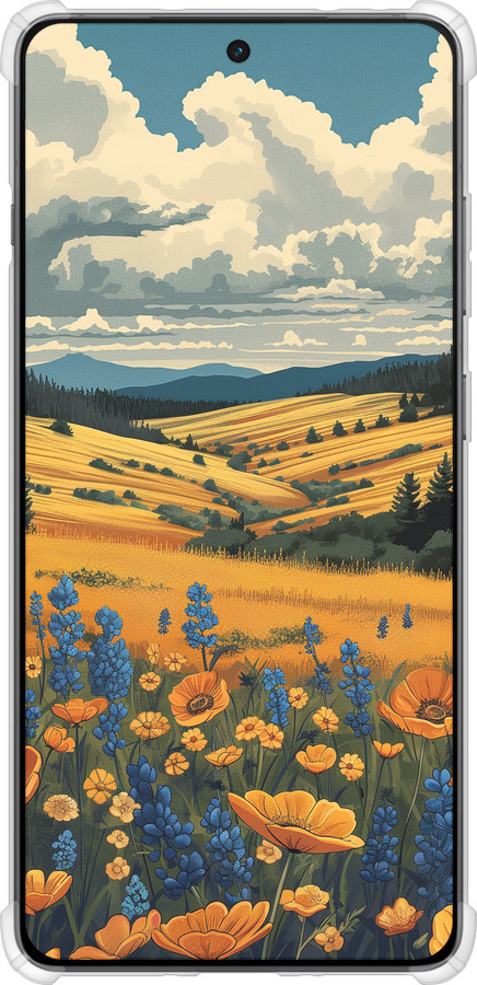 Силикон с усиленными углами чехол Украинское поле для OnePlus Ace 5 - 6082sp-4087 изображение 