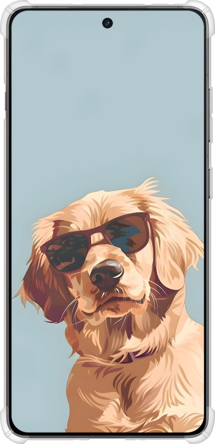Силикон с усиленными углами чехол Пес в очках для OnePlus Ace 5 - 6381sp-4087 изображение 