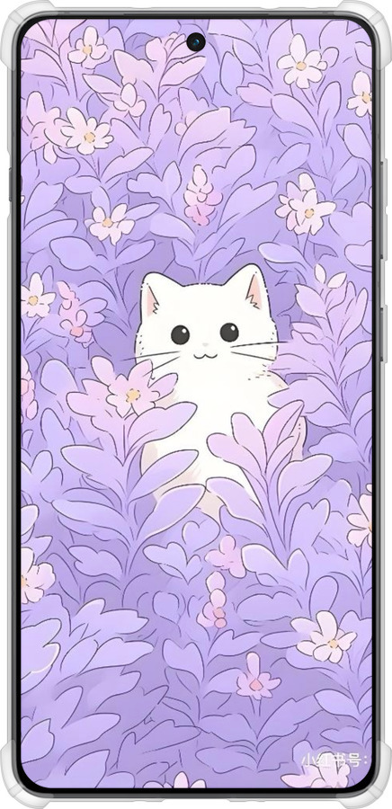 Силикон с усиленными углами чехол Котик в цветах для OnePlus Ace 5 - 6390sp-4087 изображение 