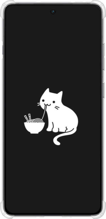 Силикон с усиленными углами чехол С милым котом на черном фоне для OnePlus Ace 5 - 6528sp-4087 изображение 