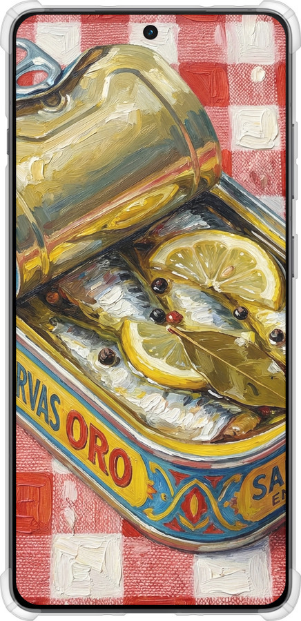 Силикон с усиленными углами чехол Vintage Sardine Tin Phone для OnePlus Ace 5 - 6772sp-4087 изображение 