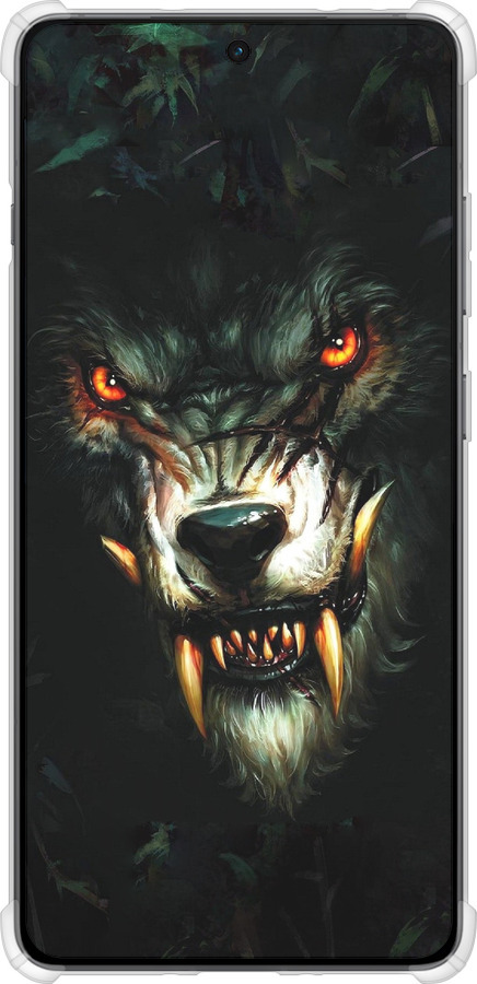 Силикон с усиленными углами чехол Дьявольский волк для OnePlus Ace 5 - 833sp-4087 изображение 