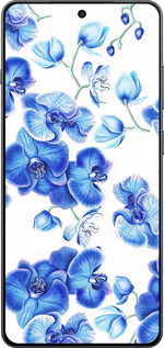 Силиконовый чехол Голубые орхидеи для OnePlus Ace 5 Pro - 4406u-3934 изображение 