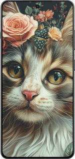 Силиконовый чехол Cats and flowers для OnePlus Ace 5 Pro - 6069u-3934 изображение 