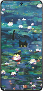 Силиконовый чехол Чехол с изображением водяных лилий Моне и кошек для OnePlus 13R 5G - 6399u-3922 изображение 