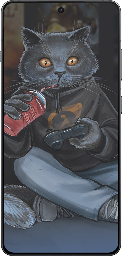 Силиконовый чехол gamer cat для OnePlus 13R 5G - 4140u-3922 изображение 