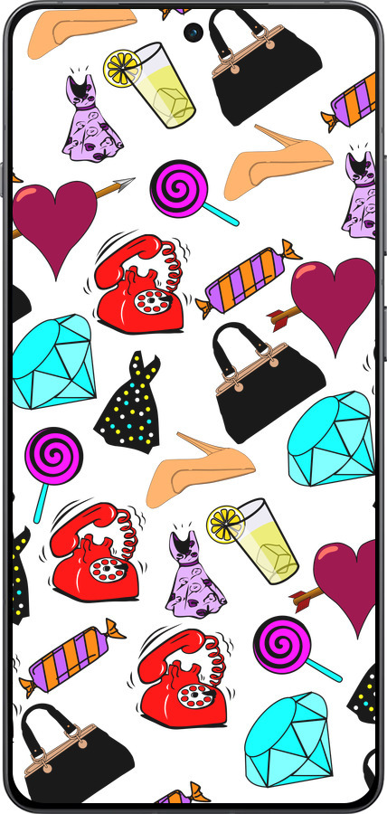 Силиконовый чехол stickers для OnePlus Ace 5 - 4757u-4087 изображение 