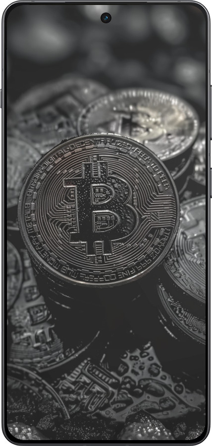 Силиконовый чехол Black Bitcoin для OnePlus 13R 5G - 6090u-3922 изображение 
