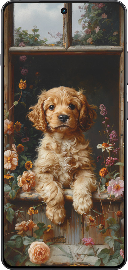 Силиконовый чехол Щенок cocker spaniel для OnePlus 13R 5G - 6136u-3922 изображение 