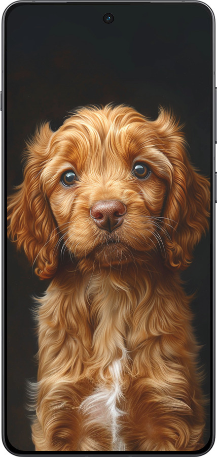 Силиконовый чехол Cocker spaniel на черном фоне для OnePlus 13R 5G - 6137u-3922 изображение 