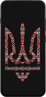 Силиконовый чехол Герб - вышиванка на черном фоне для OnePlus 13T 5G / 13S 5G - 1196u-4026 изображение 