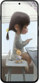 Силиконовый чехол Милая девочка с зайчиком для OnePlus 13T 5G / 13S 5G - 4039u-4026 изображение 