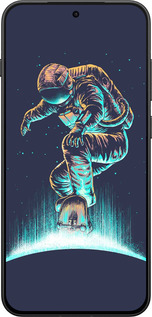 Силиконовый чехол Космонавт на скейтборде для OnePlus 13T 5G / 13S 5G - 4145u-4026 изображение 