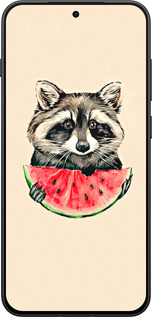 Силиконовый чехол Енотик с арбузом для OnePlus 13T 5G / 13S 5G - 4605u-4026 изображение 