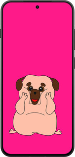 Силиконовый чехол Весёлый мопс для OnePlus 13T 5G / 13S 5G - 4908u-4026 изображение 