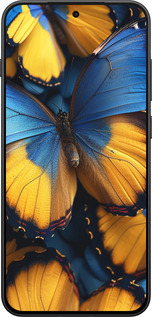 Силиконовый чехол Желто-голубые бабочки для OnePlus 13T 5G / 13S 5G - 6046u-4026 изображение 