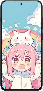 Силиконовый чехол Девочка аниме радуга для OnePlus 13T 5G / 13S 5G - 6304u-4026 изображение 