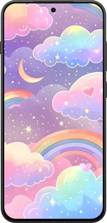 Силиконовый чехол Облака и радуга для OnePlus 13T 5G / 13S 5G - 6312u-4026 изображение 