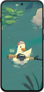 Силиконовый чехол Уточка с автоматом для OnePlus 13T 5G / 13S 5G - 6356u-4026 изображение 