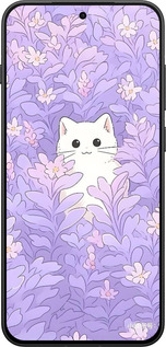 Силиконовый чехол Котик в цветах для OnePlus 13T 5G / 13S 5G - 6390u-4026 изображение 