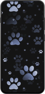 Силіконовий чехол З синіми відбитками лап для OnePlus 13T 5G / 13S 5G - 6441u-4026 изображение 