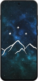 Силіконовий чехол Гори та зірки намальовані на тлі галактики для OnePlus 13T 5G / 13S 5G - 6490u-4026 изображение 