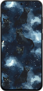 Силиконовый чехол Изображение Кошек с тёмной акварелью для OnePlus 13T 5G / 13S 5G - 6521u-4026 изображение 