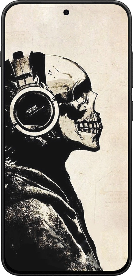 Силиконовый чехол Скелет-меломан v2 для OnePlus 13T 5G / 13S 5G - 1200u-4026 изображение 